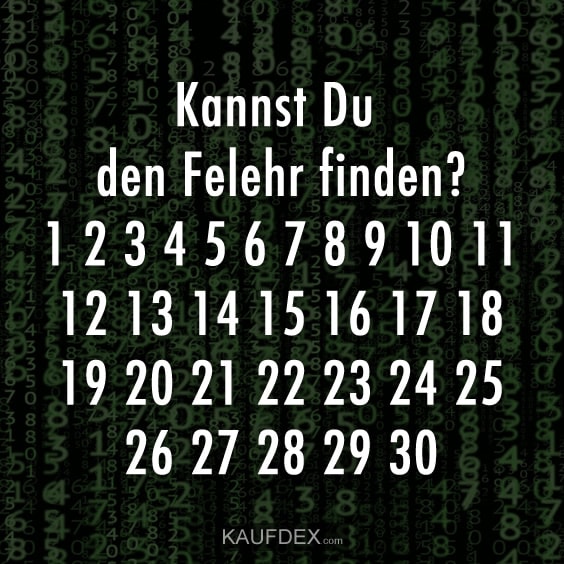 Kannst Du Den Felehr Finden 1 2 3 4 5 6 7 8 9 Kaufdex Lustiges