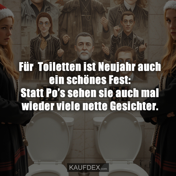 Für Toiletten ist Neujahr auch ein schönes Fest…