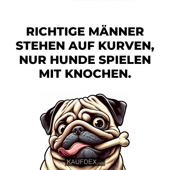 Richtige Männer stehen auf Kurven, nur Hunde…