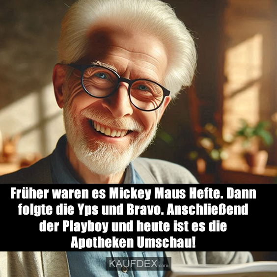 Früher waren es Mickey Maus Hefte. Dann folgte die Yps…