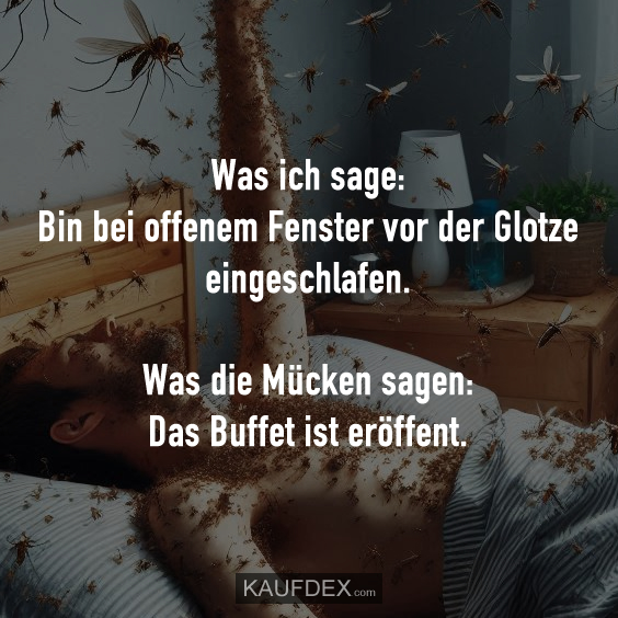 Was ich sage: Bin bei offenem Fenster vor der Glotze…