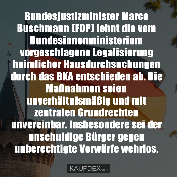 Bundesjustizminister Marco Buschmann (FDP) lehnt…