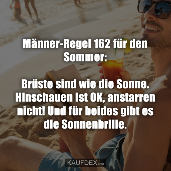 Männer-Regel 162 für den Sommer: