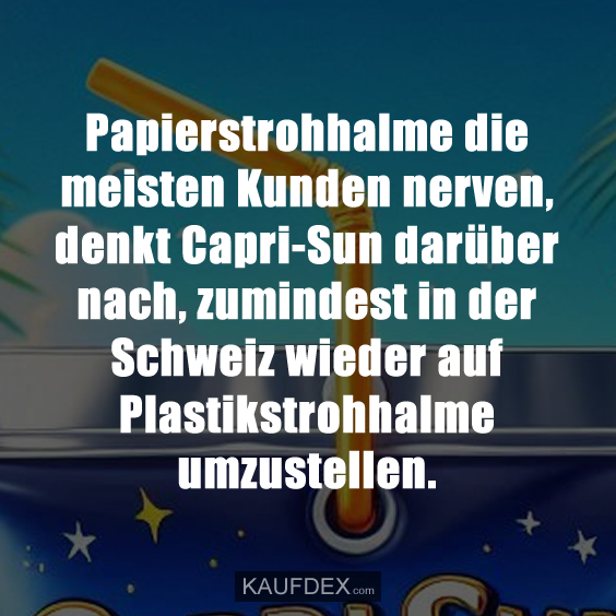 Papierstrohhalme die meisten Kunden nerven…