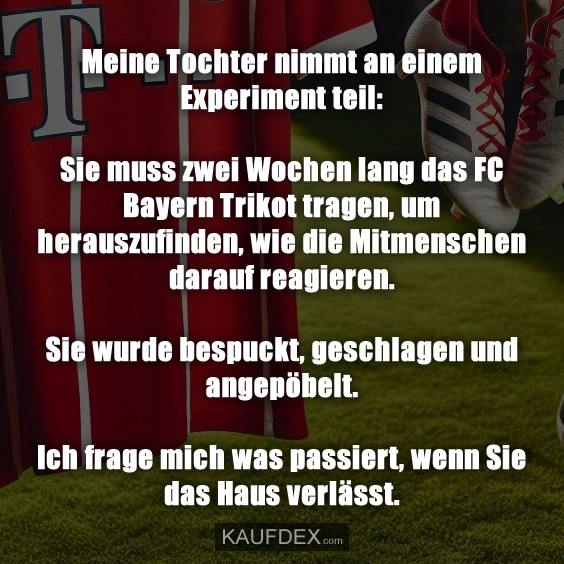 Meine Tochter nimmt an einem Experiment teil: