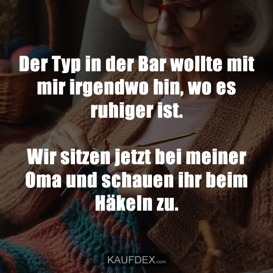 Der Typ in der Bar wollte mit mir irgendwo hin…