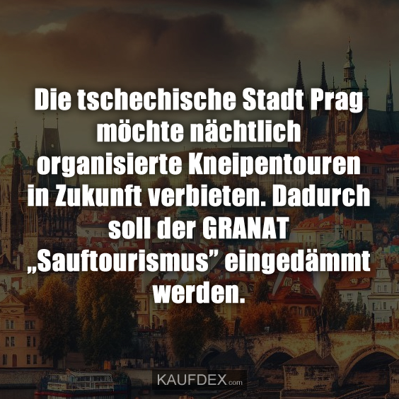 Die tschechische Stadt Prag möchte nächtlich organisierte…