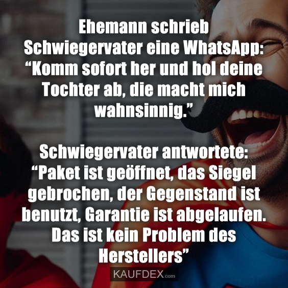 Ehemann schrieb Schwiegervater eine WhatsApp: