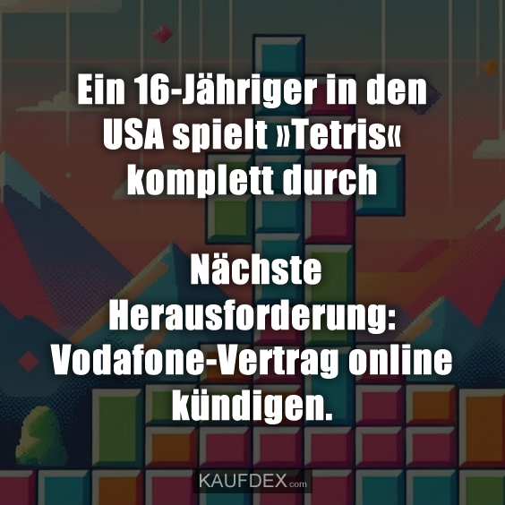 Ein 16-Jähriger in den USA spielt »Tetris« komplett durch…