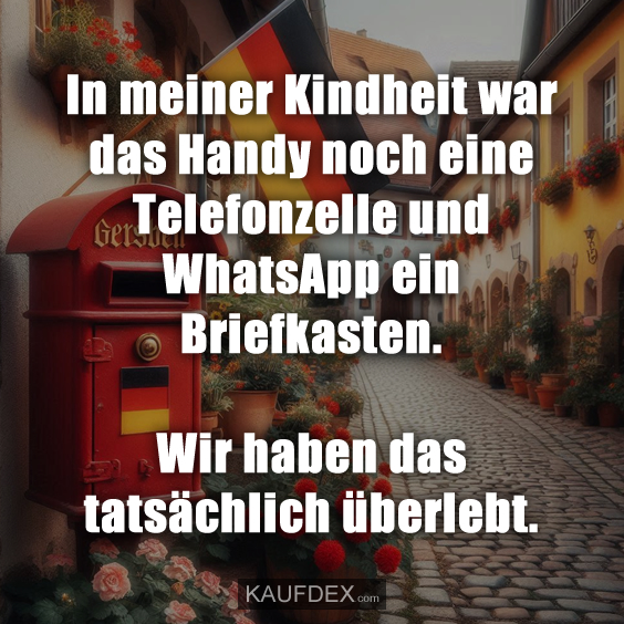 In meiner Kindheit war das Handy noch eine Telefonzelle…