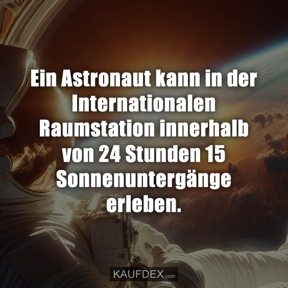 Ein Astronaut kann in der Internationalen Raumstation…