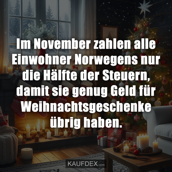 Im November zahlen alle Einwohner Norwegens nur die…