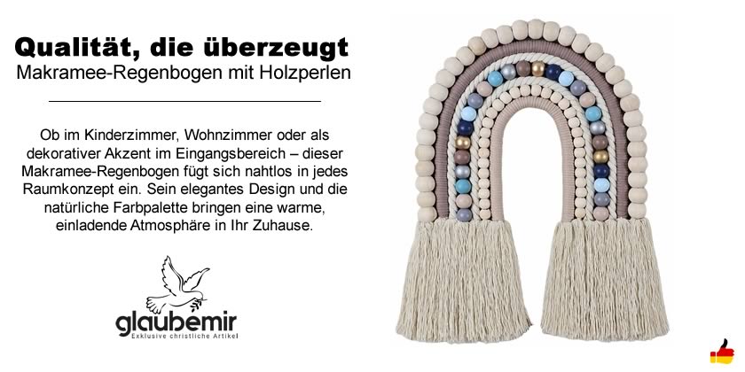 Der Makramee-Regenbogen mit Holzperlen: Ein Symbol der Hoffnung und des Glaubens