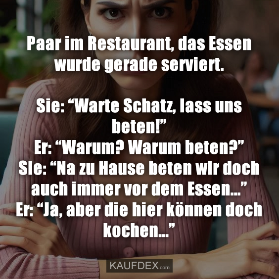 Paar im Restaurant, das Essen wurde gerade serviert…