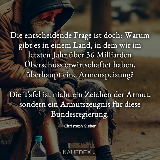 Die entscheidende Frage ist doch: Warum gibt es in einem…