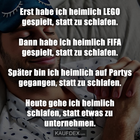 Erst habe ich heimlich LEGO gespielt, statt zu schlafen…