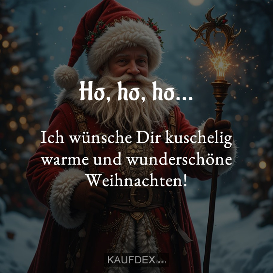 Ho, ho, ho… Ich wünsche Dir kuschelig warme…