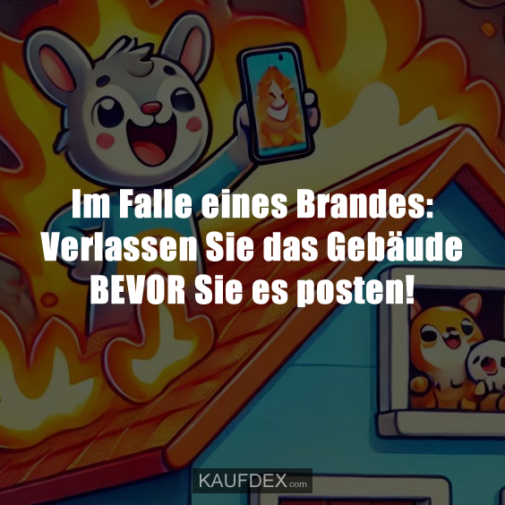 Im Falle eines Brandes: Verlassen Sie das Gebäude…