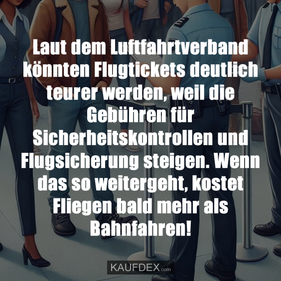 Laut dem Luftfahrtverband könnten Flugtickets deutlich teurer werden…