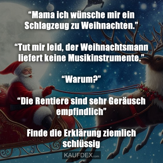 “Mama ich wünsche mir ein Schlagzeug zu Weihnachten.”