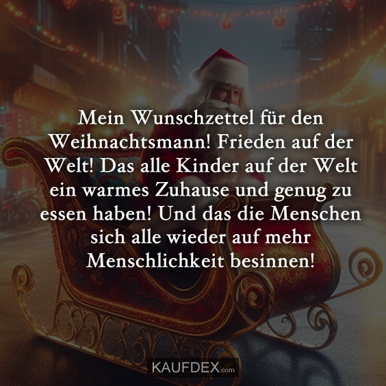 Mein Wunschzettel für den Weihnachtsmann!