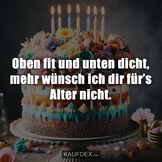 Oben fit und unten dicht…