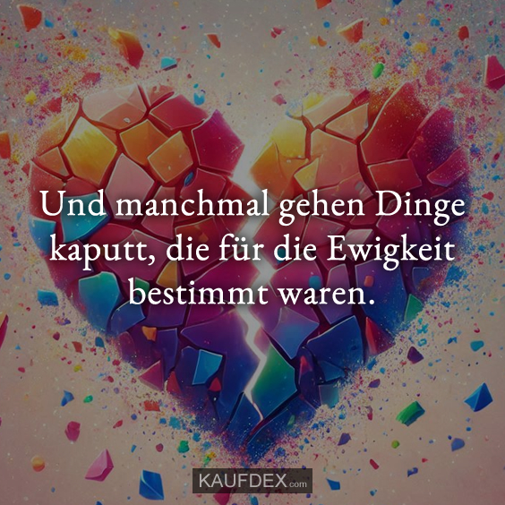 Und manchmal gehen Dinge kaputt…