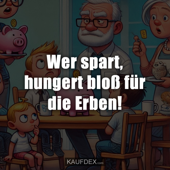 Wer spart, hungert bloß für die Erben!