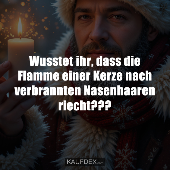 Wusstet ihr, dass die Flamme einer Kerze nach…