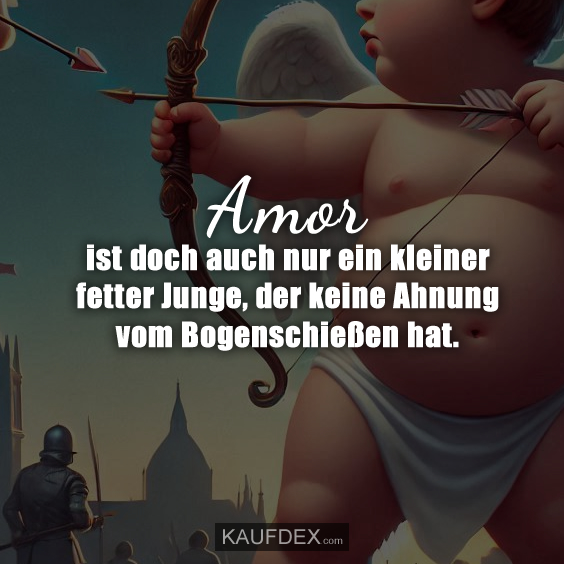 Amor ist doch auch nur ein kleiner fetter Junge…