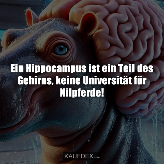 Ein Hippocampus ist ein Teil des Gehirns…