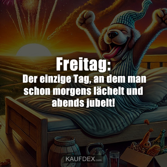 Freitag: Der einzige Tag, an dem man schon morgens…