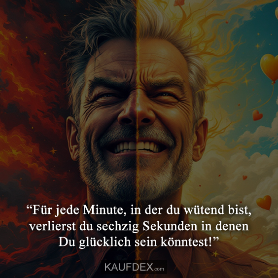 “Für jede Minute, in der du wütend bist…