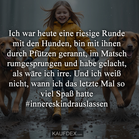 Ich war heute eine riesige Runde mit den Hunden…