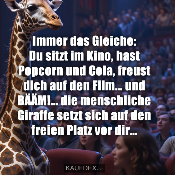 Immer das Gleiche: Du sitzt im Kino, hast Popcorn und Cola…