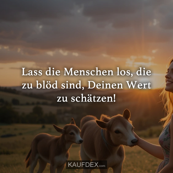 Lass die Menschen los, die zu blöd sind…