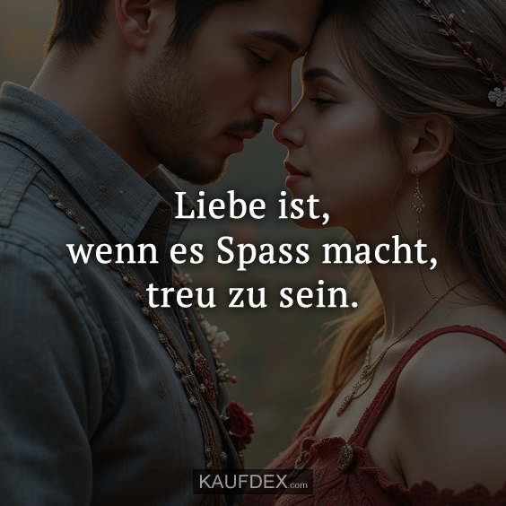 Liebe ist, wenn es Spass macht, treu zu sein