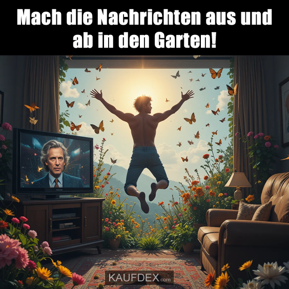 Mach die Nachrichten aus und ab in den Garten!