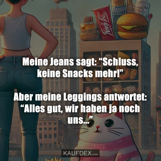 Meine Jeans sagt: “Schluss, keine Snacks mehr!”