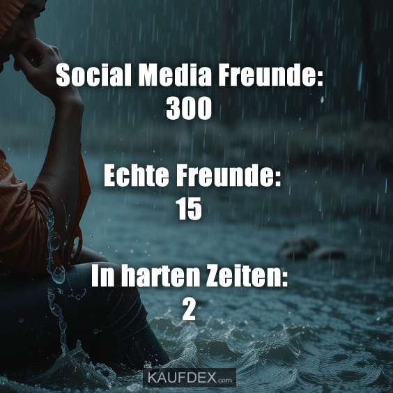 Social Media Freunde: 300 Echte Freunde: 15…