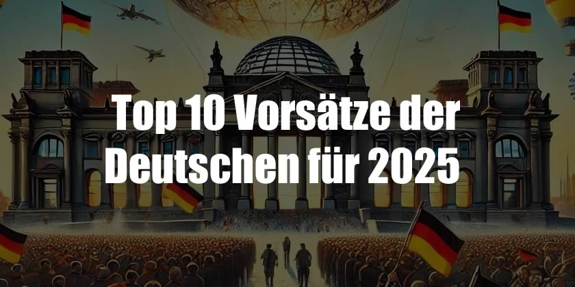 Top 10 Vorsätze der Deutschen für 2025