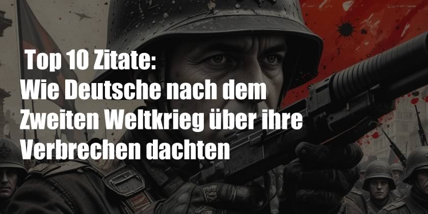 Top 10 Zitate: Wie Deutsche nach dem Zweiten Weltkrieg über ihre Verbrechen dachten