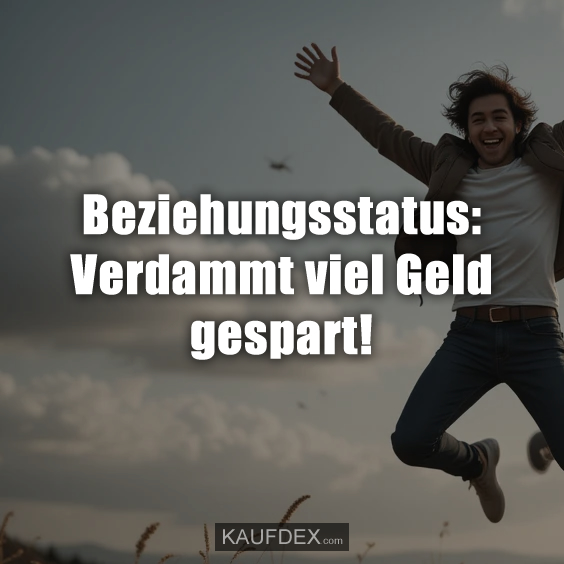 Beziehungsstatus: Verdammt viel Geld gespart!