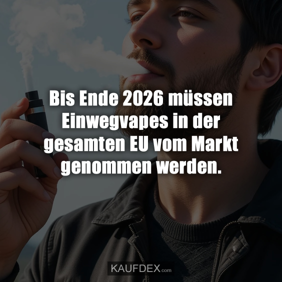 Bis Ende 2026 müssen Einwegvapes in der…