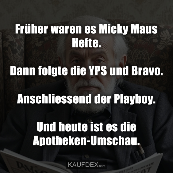 Früher waren es Micky Maus Hefte…