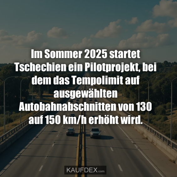 Im Sommer 2025 startet Tschechien ein Pilotprojekt…