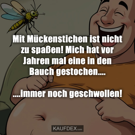 Mit Mückenstichen ist nicht zu spaßen!