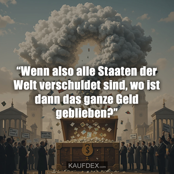 “Wenn also alle Staaten der Welt verschuldet sind…