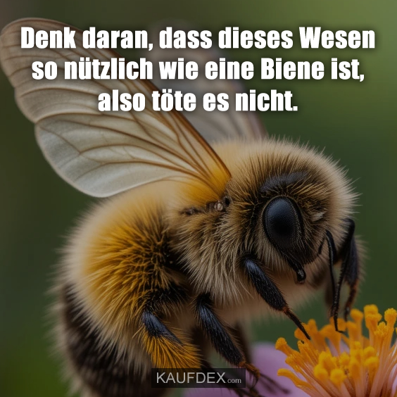 Denk daran, dass dieses Wesen so nützlich…