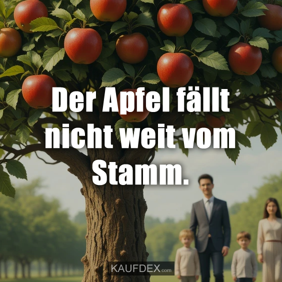 Der Apfel fällt nicht weit vom Stamm